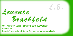 levente brachfeld business card